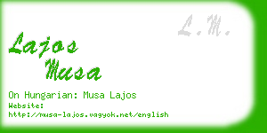 lajos musa business card